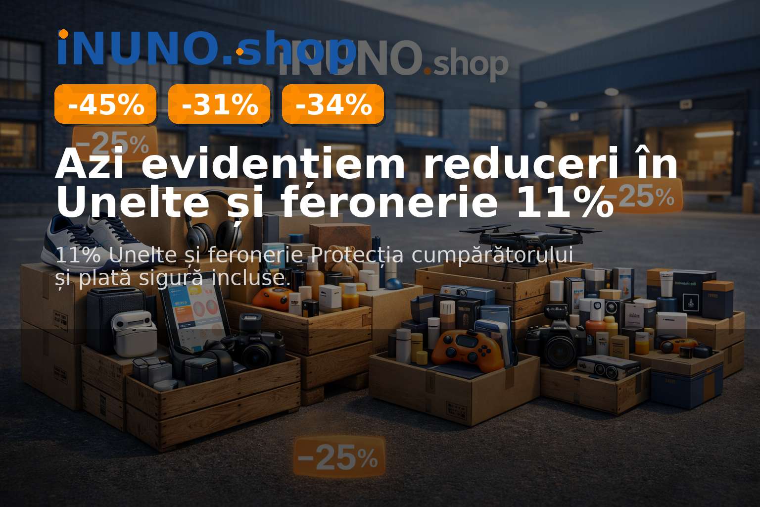 Azi evidențiem reduceri în Unelte și feronerie 11%